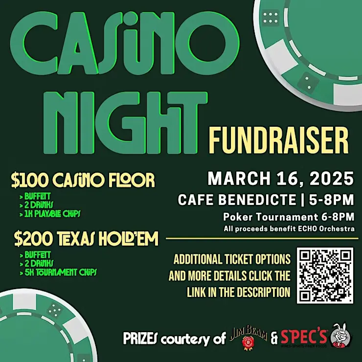 Casino Night Fundraiser - All proceeds benefit ECHO Orchestra